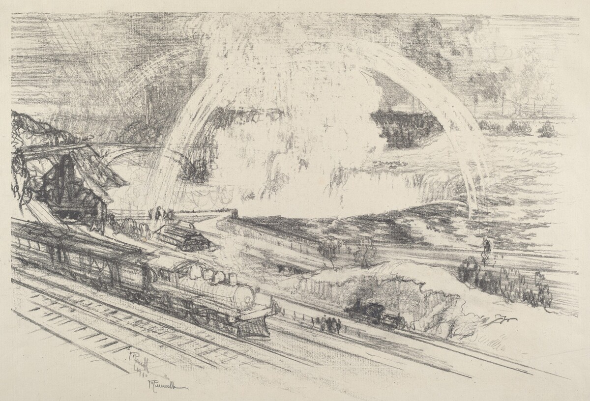 Falls Station, Niagara by Joseph Pennell