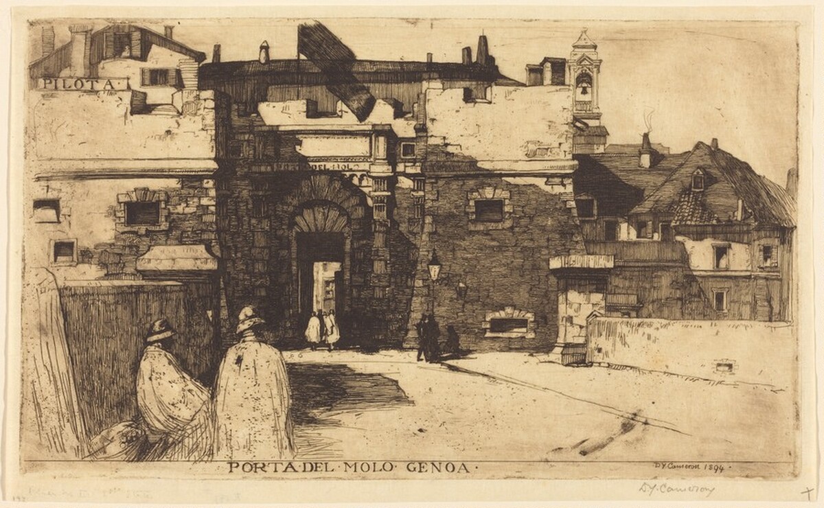 Porta del Molo, Genoa, No. I by David Young Cameron