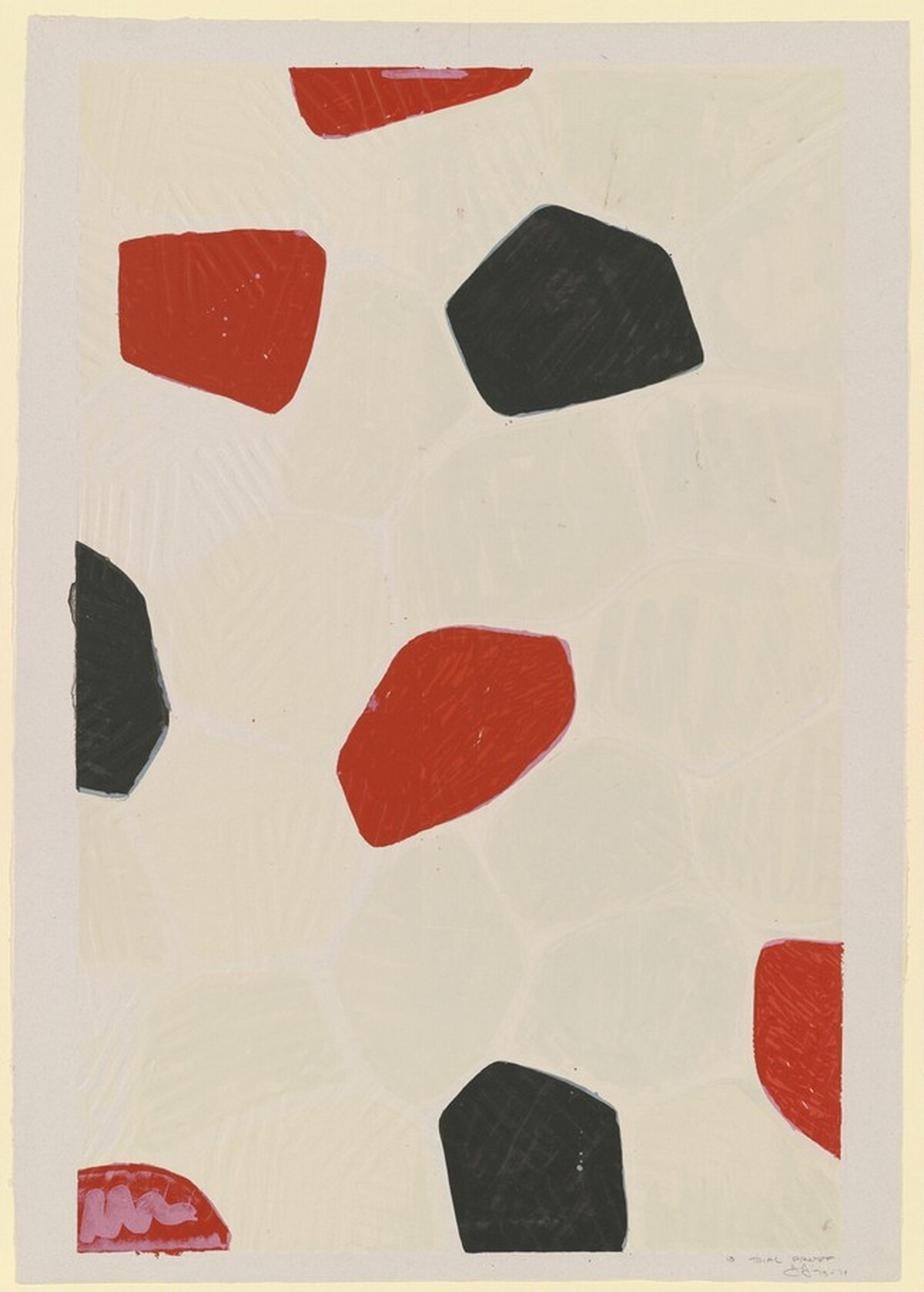 Four Panels from Untitled 1972 [B panel trial proof 1] by Jasper Johns
