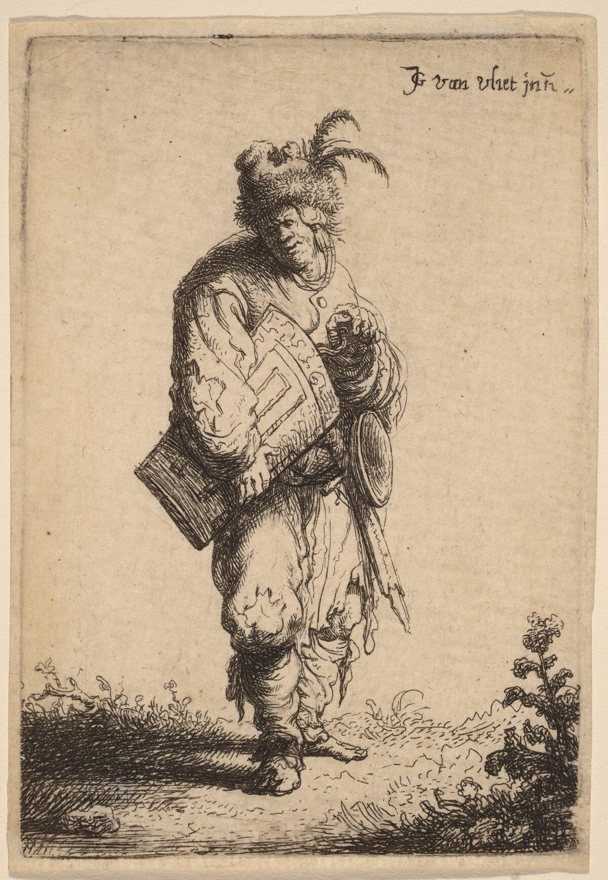 The Hurdy-Gurdy Player by Johannes van Vliet