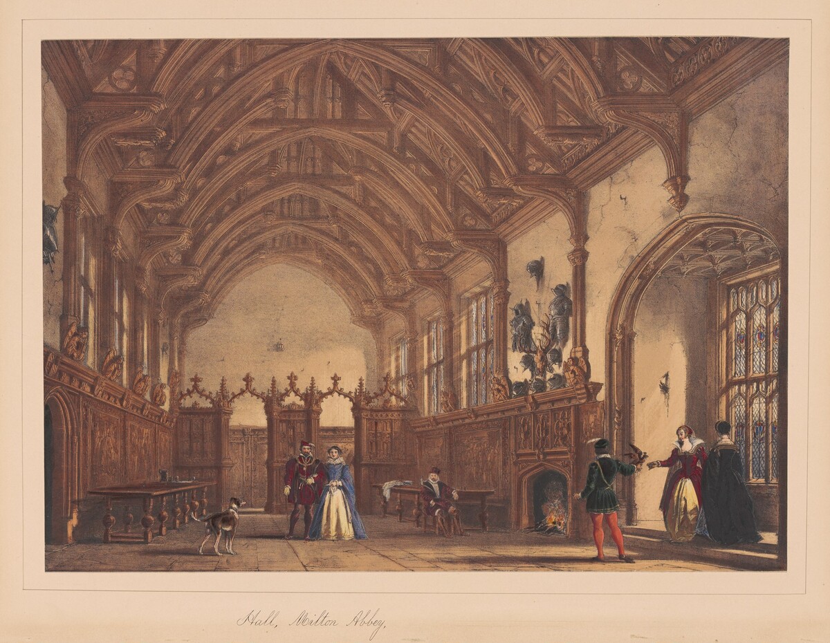 Hall, Milton Abbey by Joseph Nash