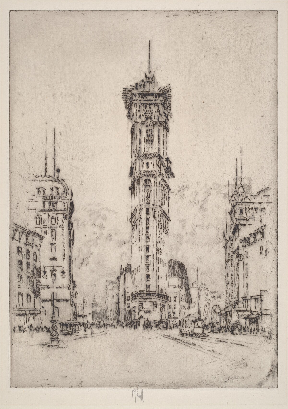 The Times Building by Joseph Pennell