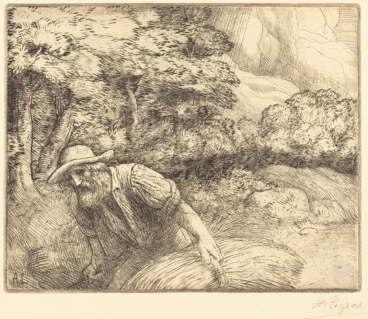 Man Foraging (L'homme au fourrage) by Alphonse Legros