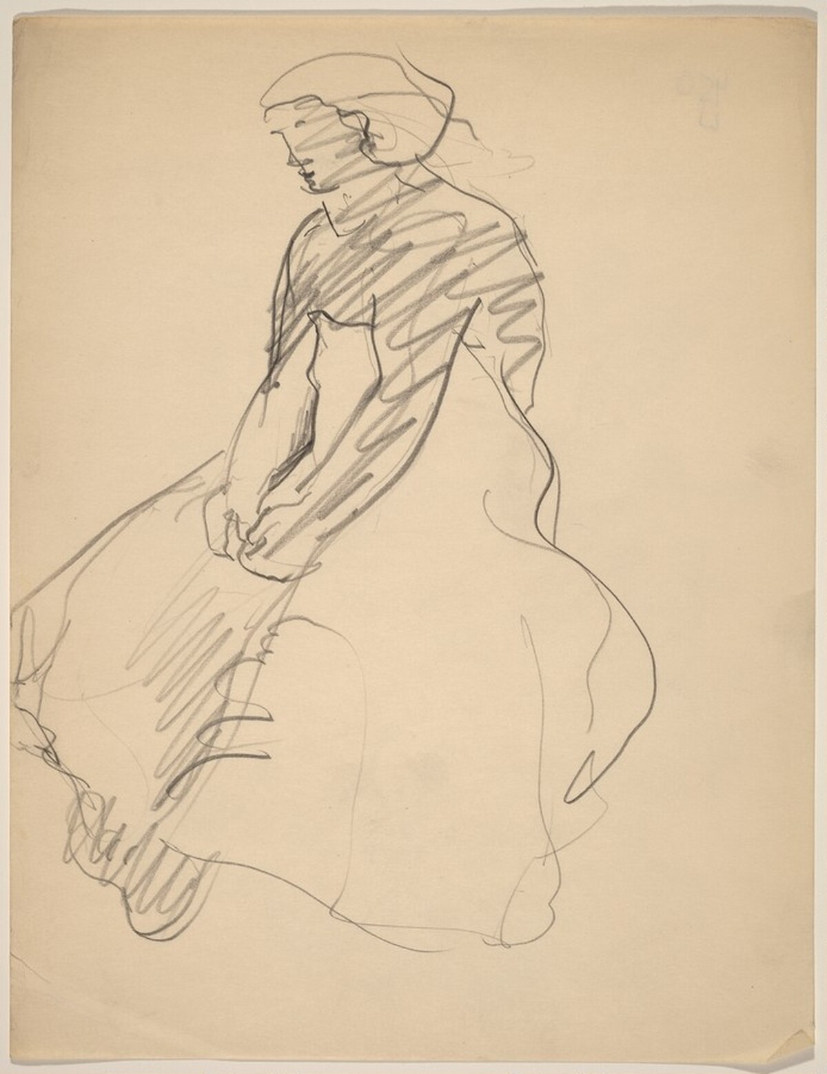 Seated Woman, Three-quarters View to the Left, Hands on Lap by Mark Rothko