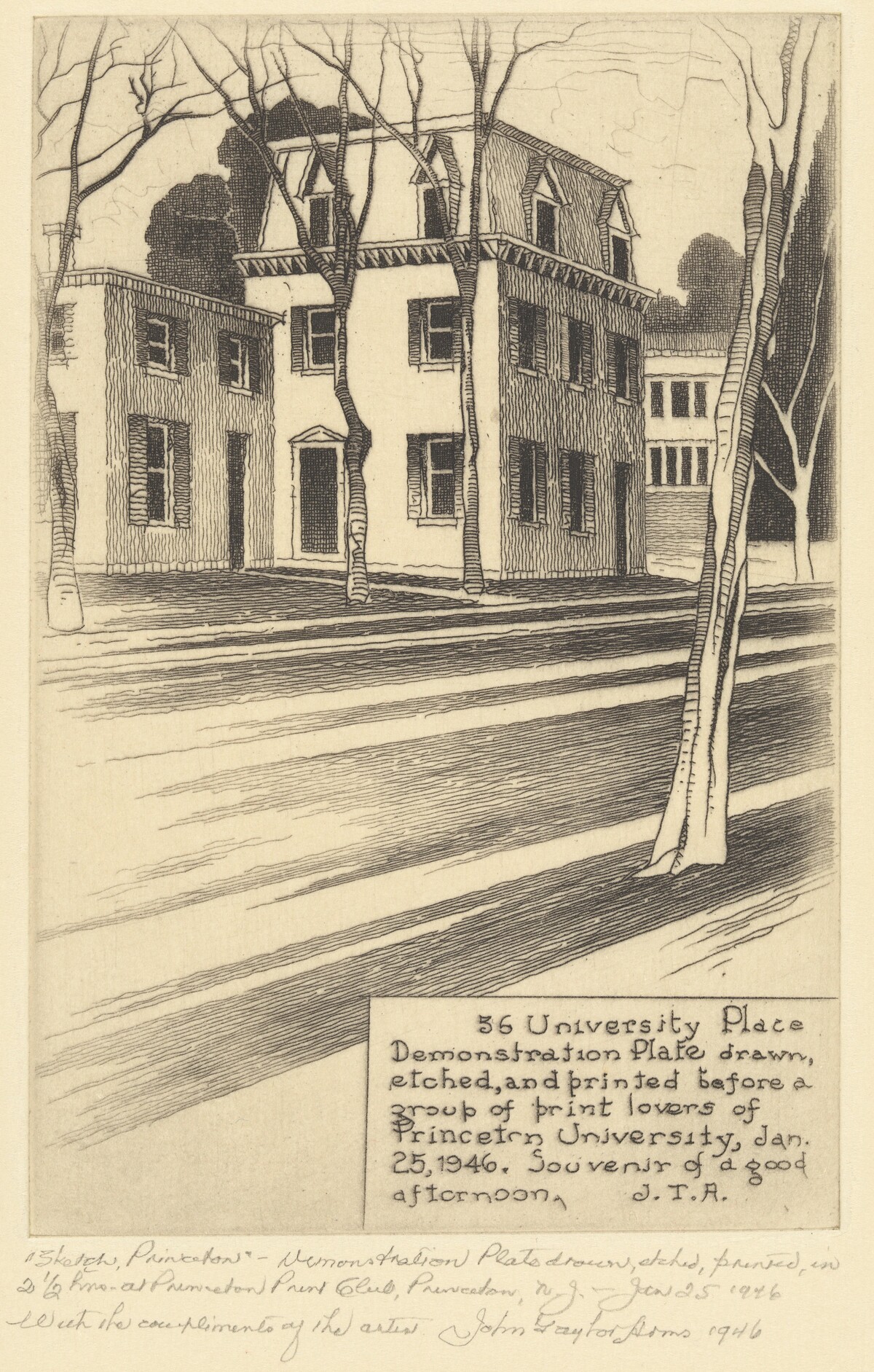 Sketch, Princeton by John Taylor Arms