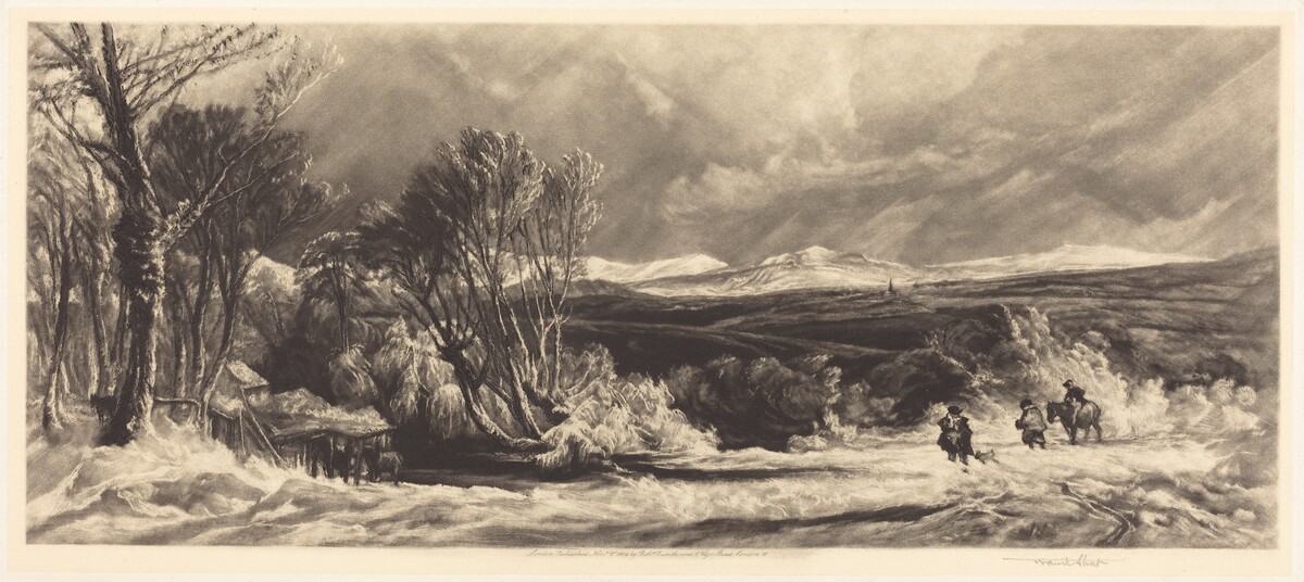 The Snow Drift by Frank Short, after Peter De Wint