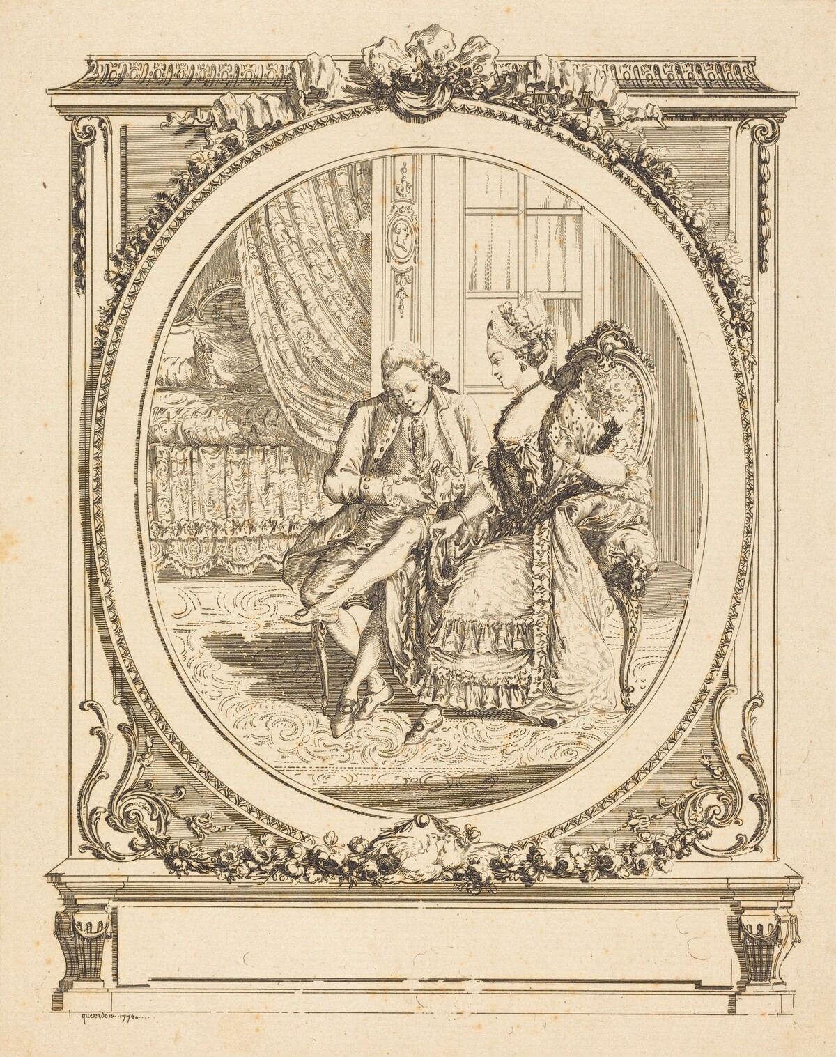 La jarretière by François Marie Isidore Queverdo