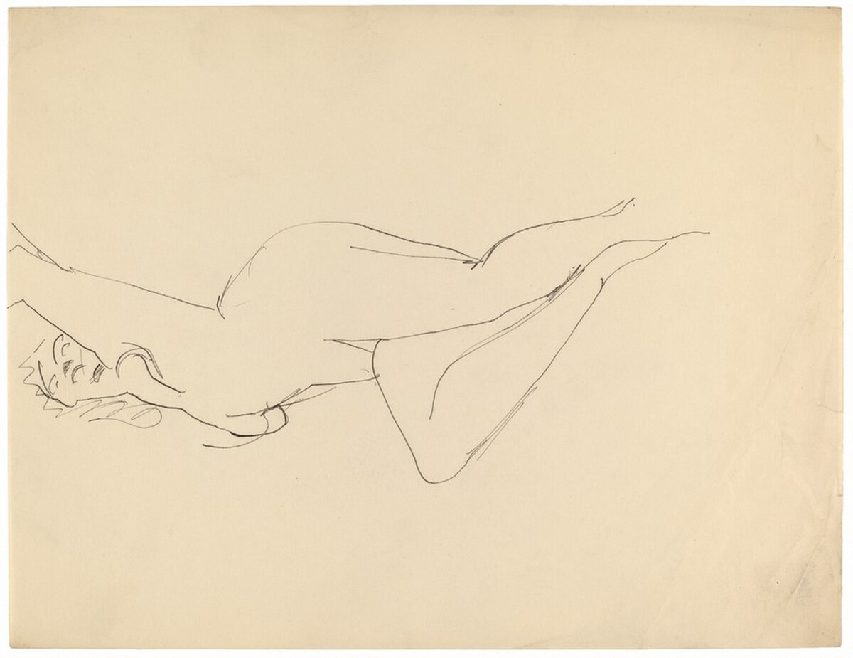 Nude Reclining on Back, Torso Arched by Mark Rothko