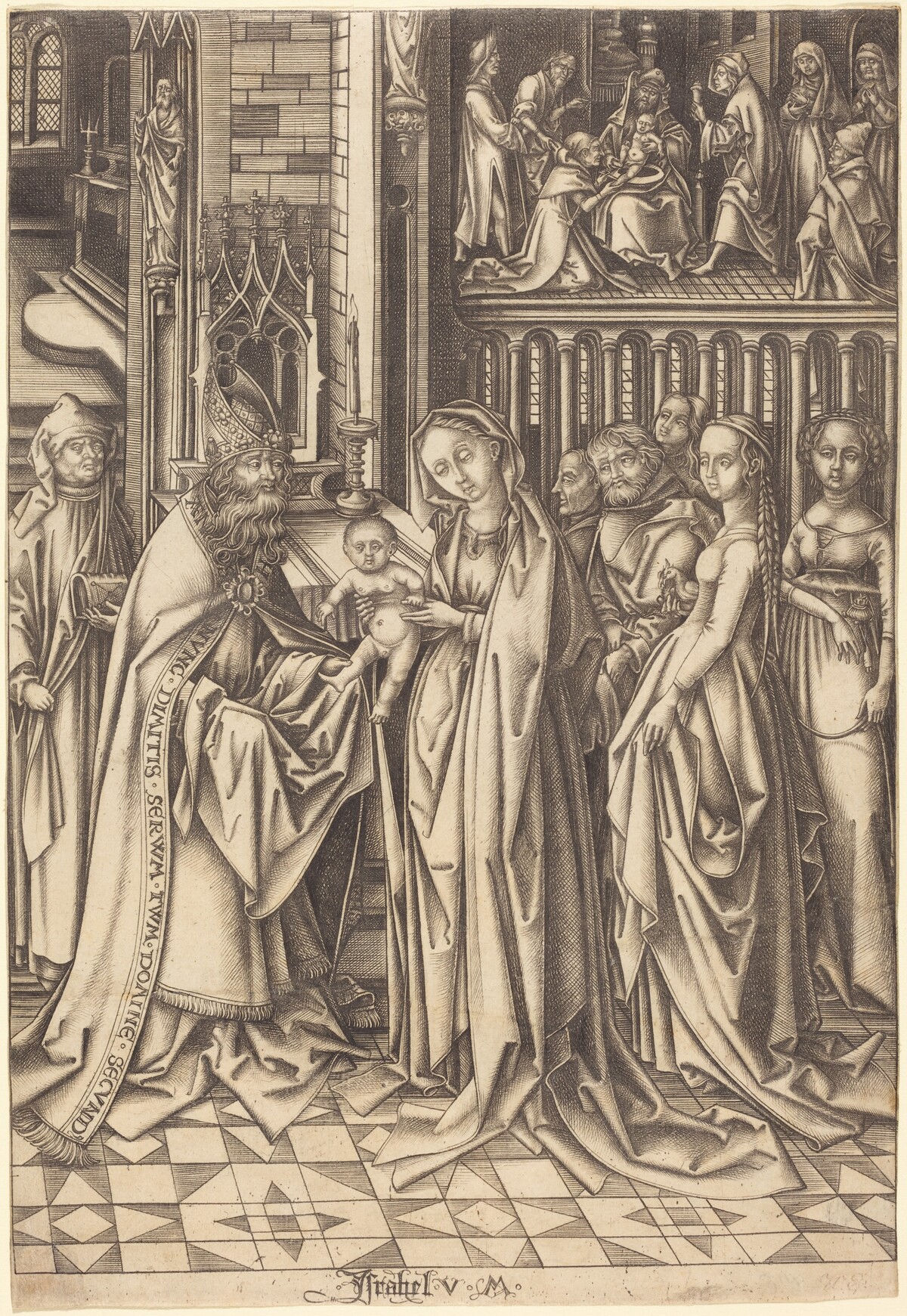 The Presentation in the Temple by Israhel van Meckenem after Hans Holbein the Elder