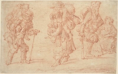 Three Pairs of Beggars with Babies