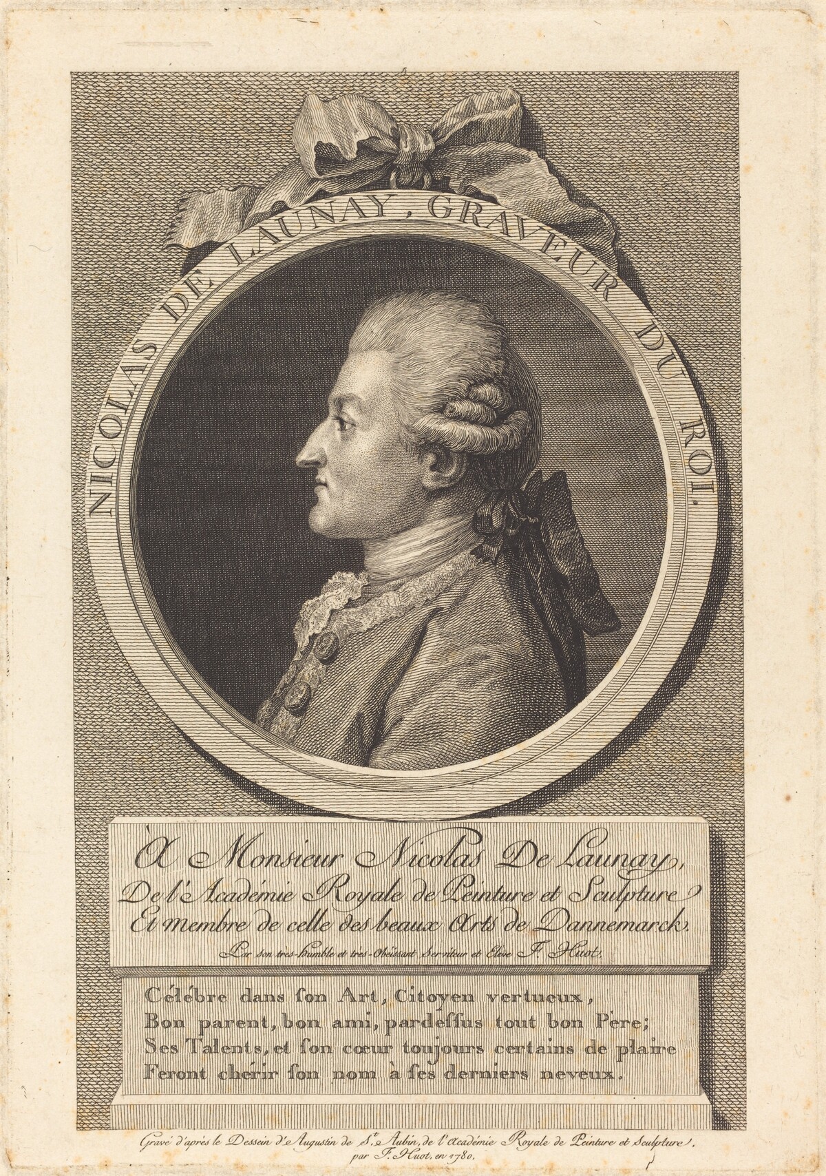 Nicolas Delaunay by François Huot after Augustin de Saint-Aubin