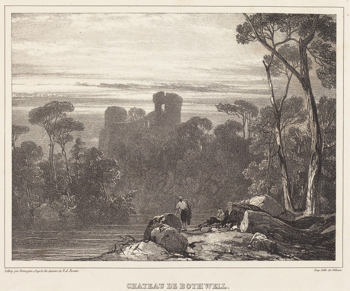 Chateau de Bothwell by Richard Parkes Bonington after Francois Alexandre Pernot