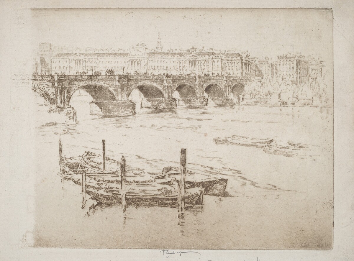 Waterloo Bridge and Somerset House by Joseph Pennell