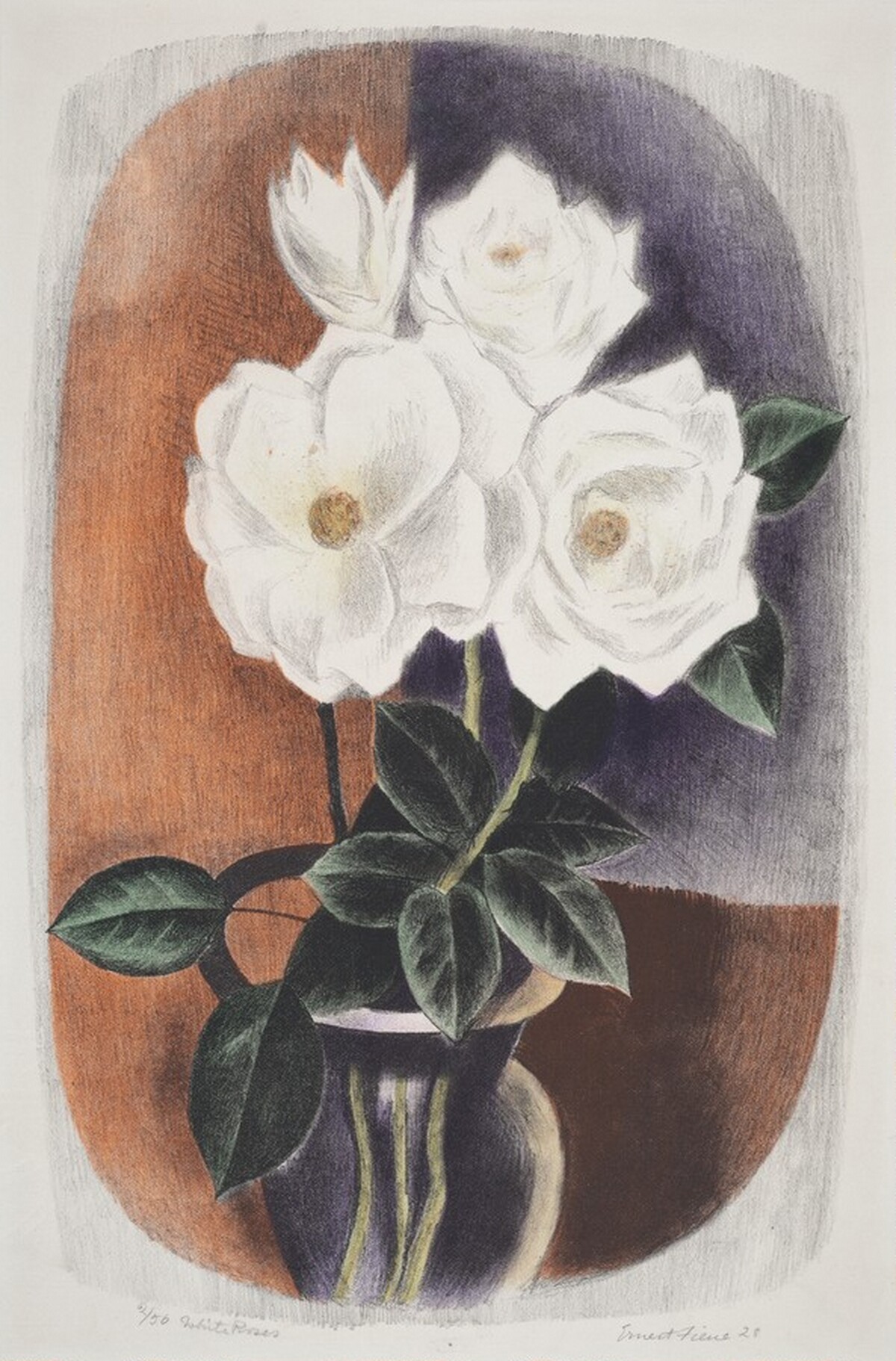 White Roses by Ernest Fiene