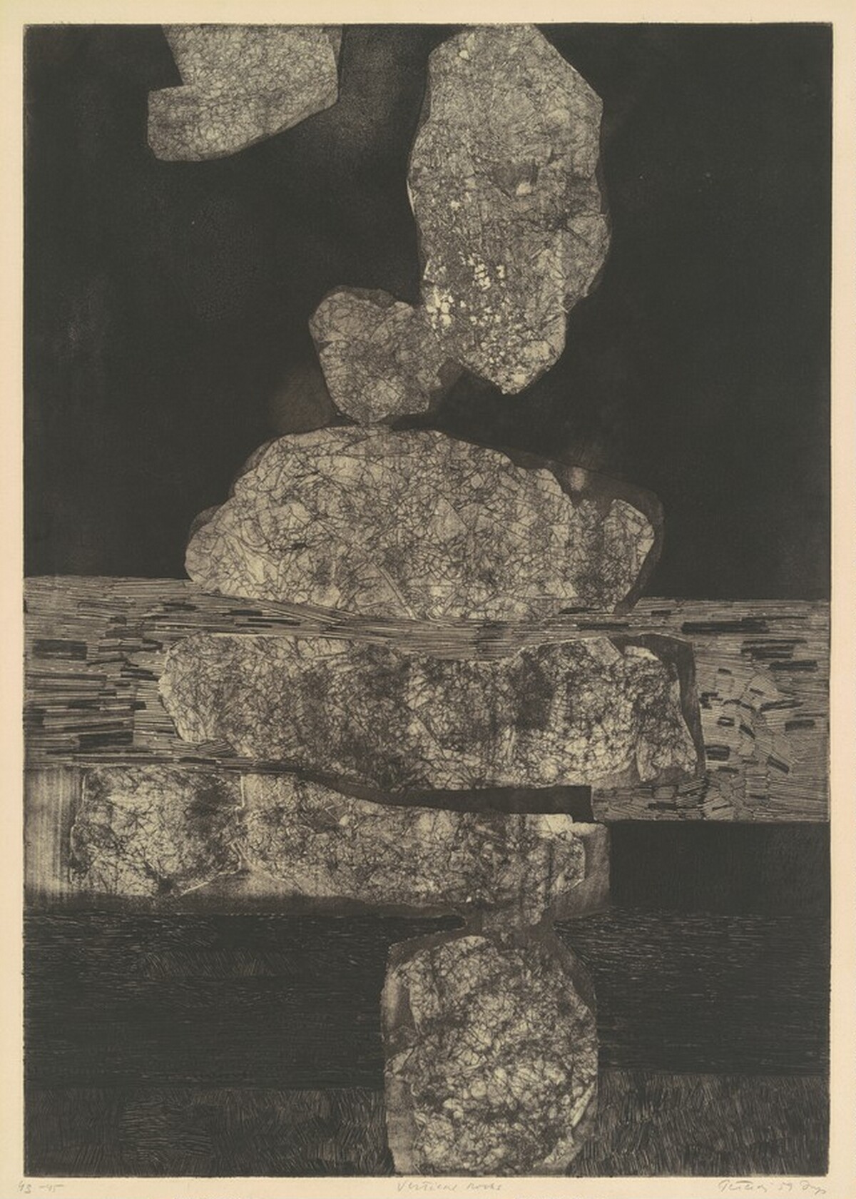 Vertical Rocks by Gabor Peterdi
