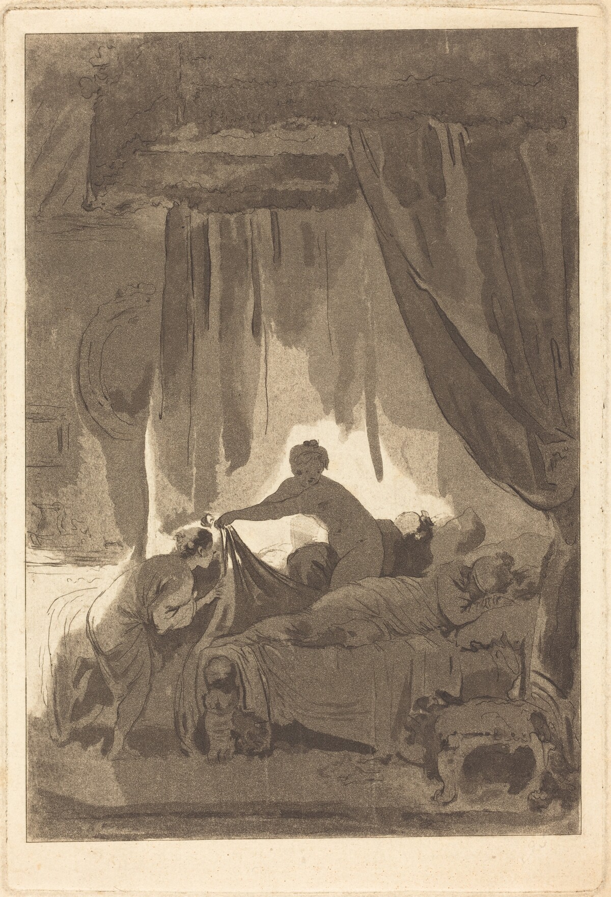 Joconde by Jean-Claude-Richard, Abbé de Saint-Non, after Jean-Honoré Fragonard