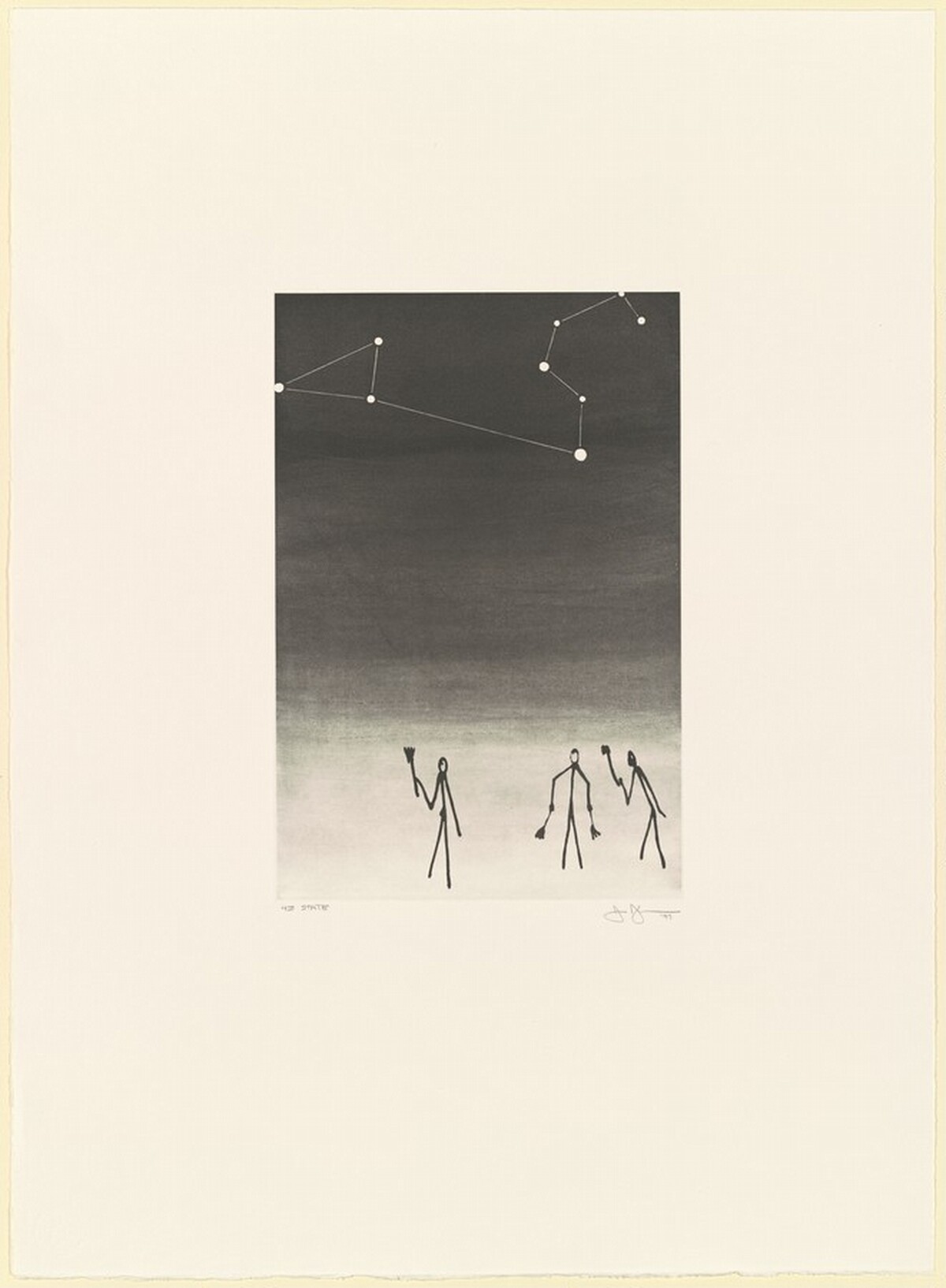 Leo [state proof of 4th state] by Jasper Johns