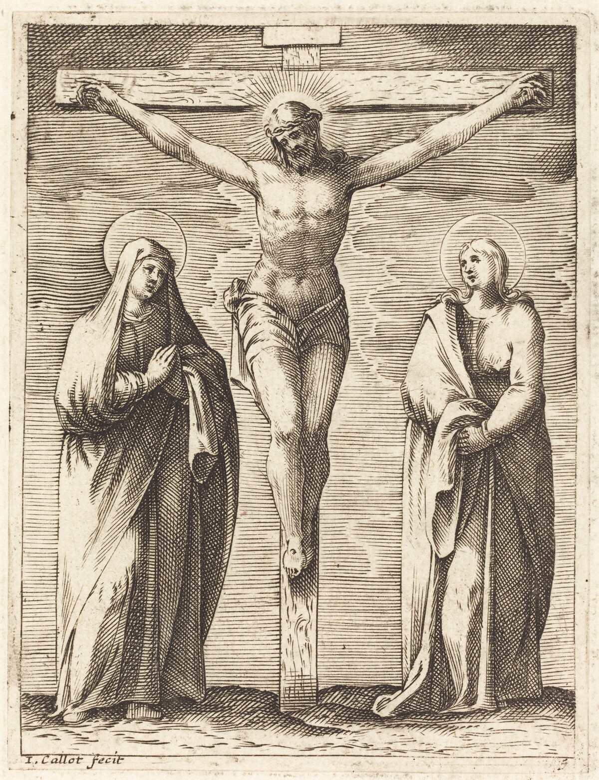 Virgin and Saint John at the Foot of the Cross by Jacques Callot