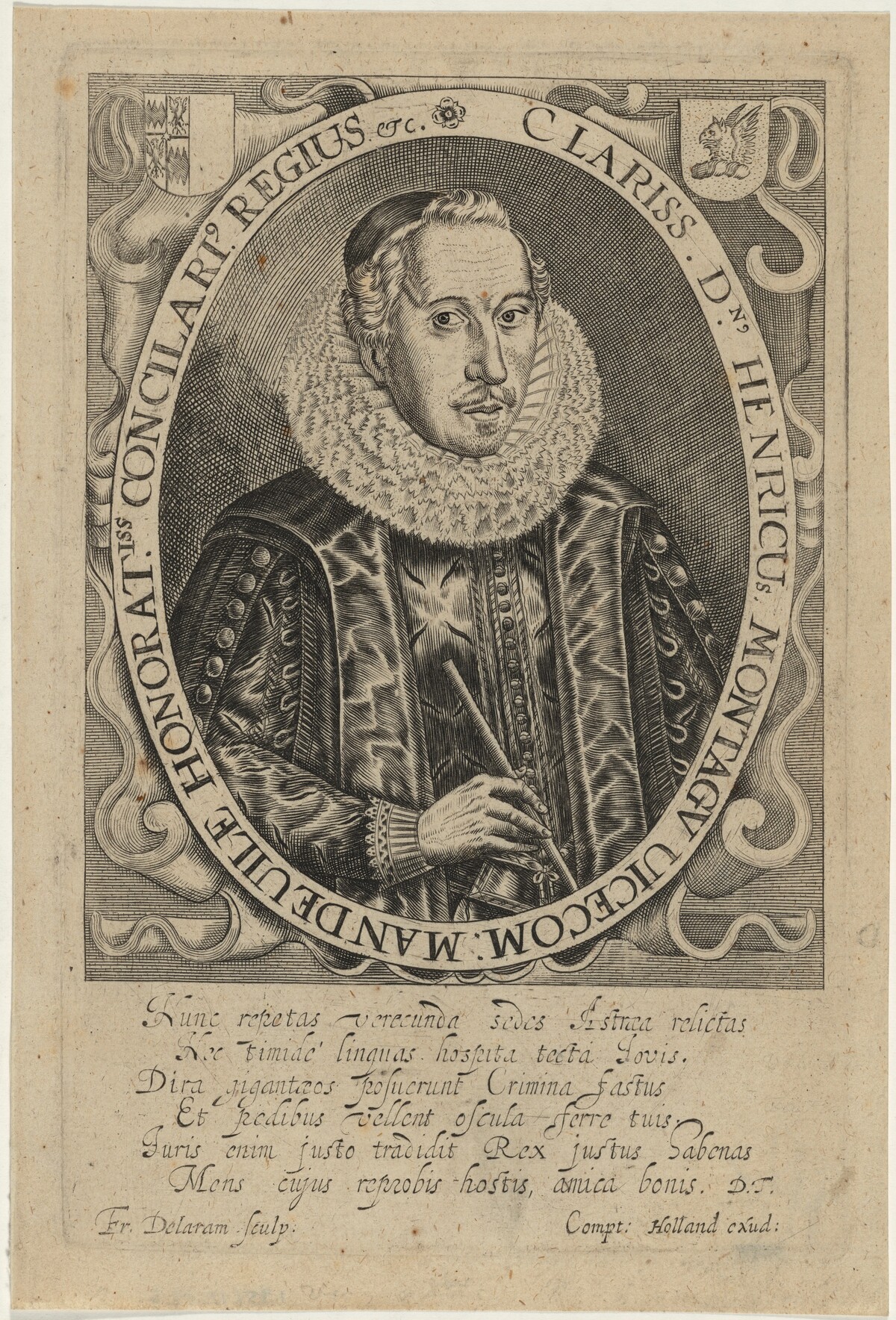 Henricus Montagu (Henry Montague, First Earl of Manchester) by Francis Delaram