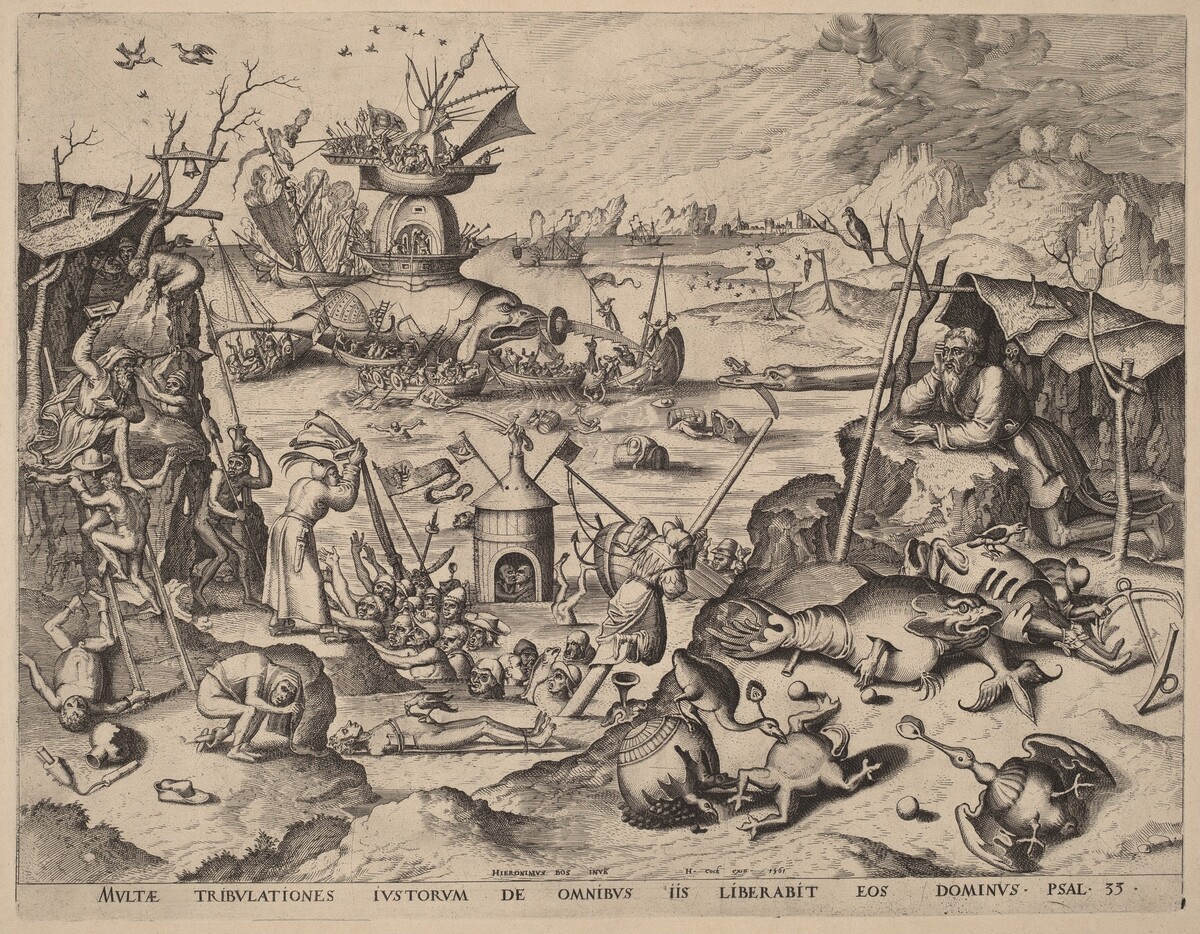 The Temptation of Saint Anthony by Johannes van Doetechum, the Elder, and Lucas van Doetechum, after Hieronymus Bosch