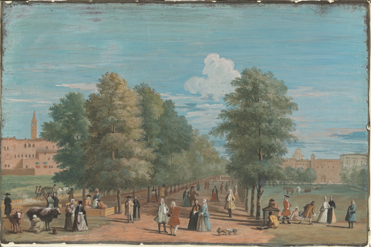 The Mall from Saint James' Park by Attributed to Marco Ricci