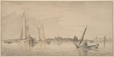 River with Town
