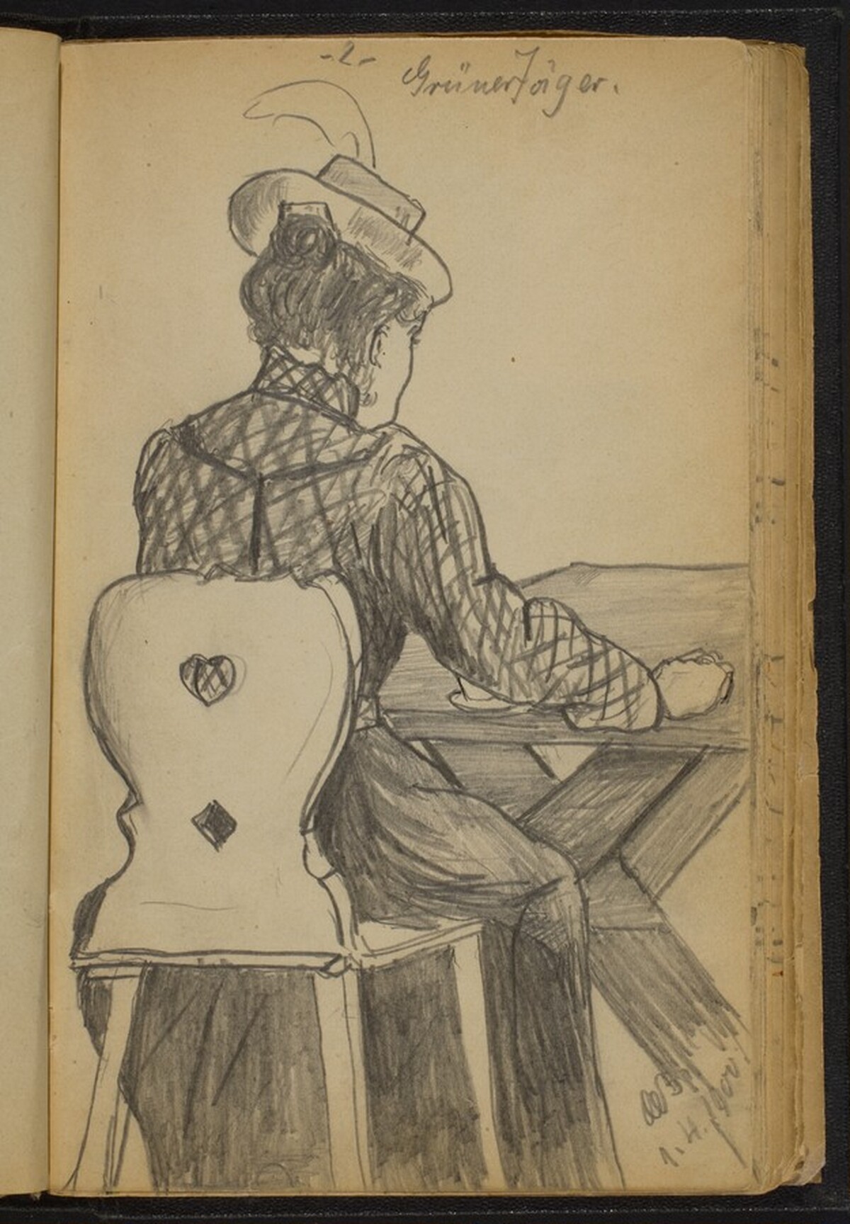 Seated Woman at a Table by Max Beckmann