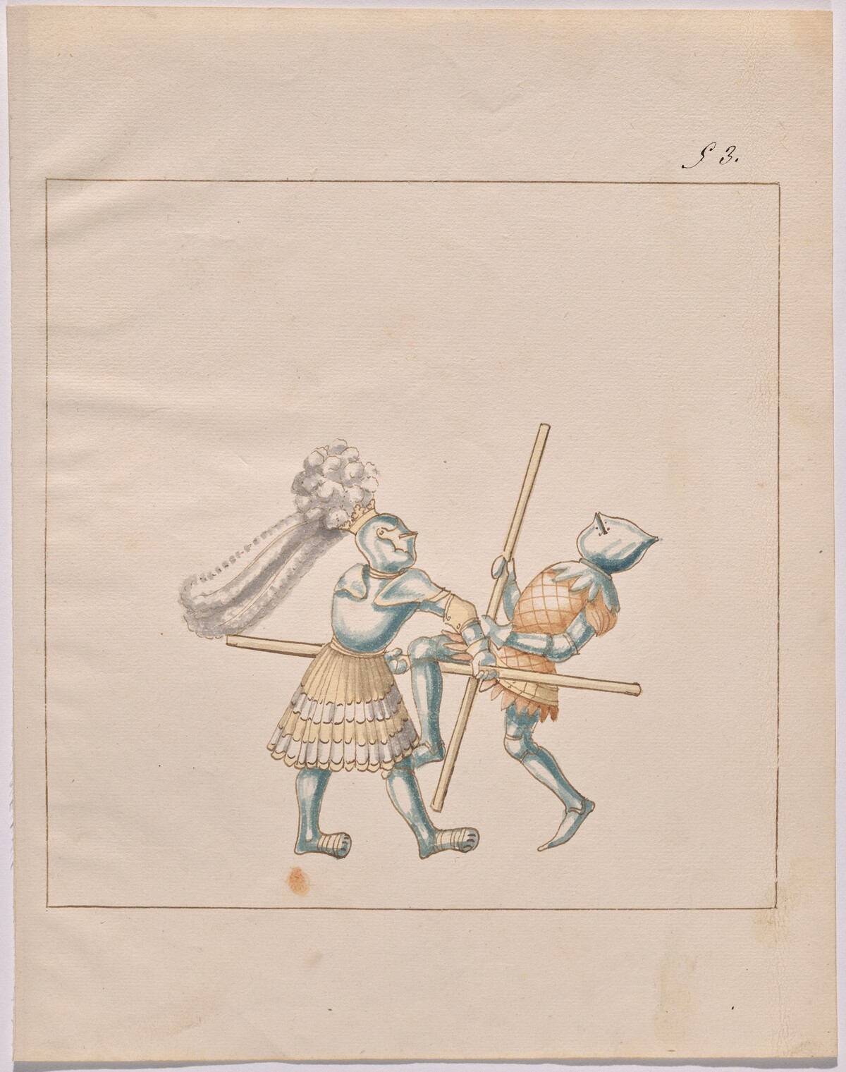 Foot Combat with Poles by German 16th Century