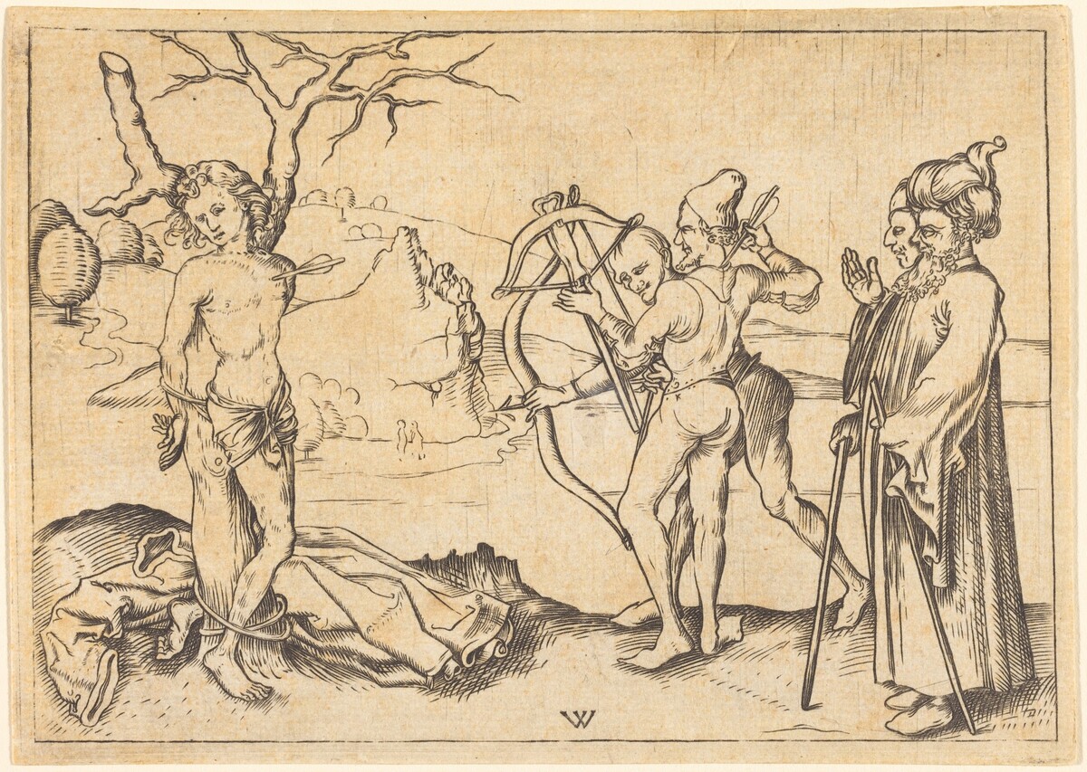 Martyrdom of Saint Sebastian by after Wenzel von Olmutz