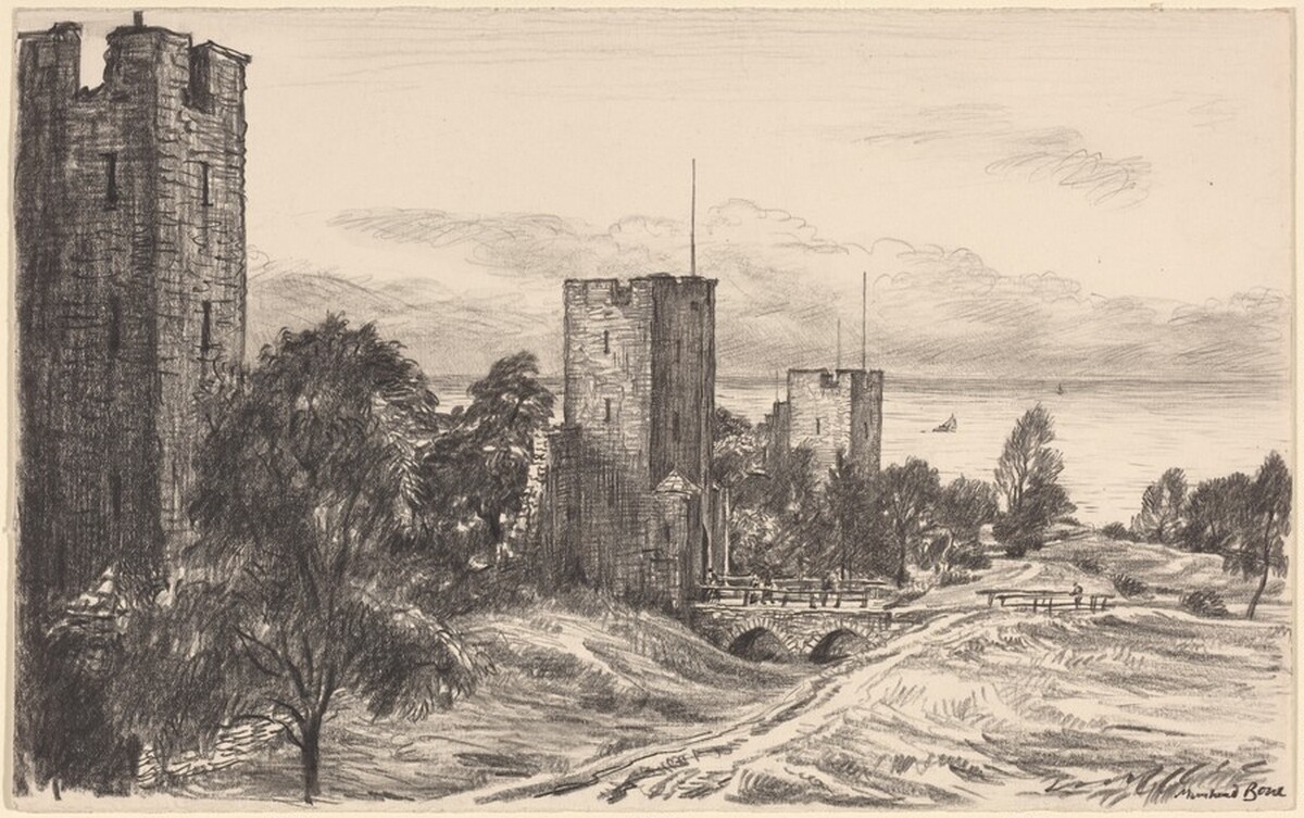 The Walls of Wisby, Gotland by Sir Muirhead Bone