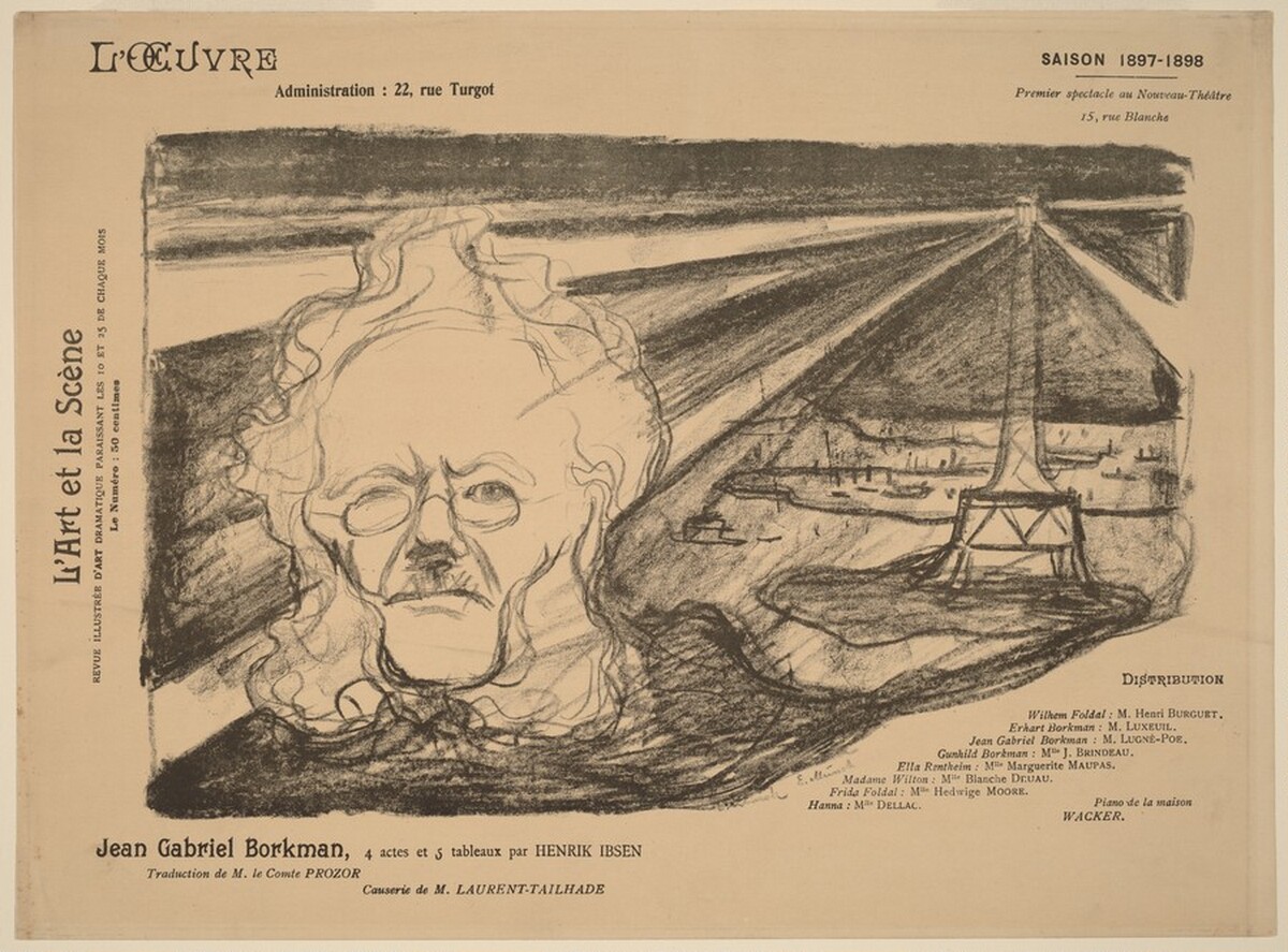 Ibsen with Lighthouse (Ibsen mit Leuchtturm) by Edvard Munch
