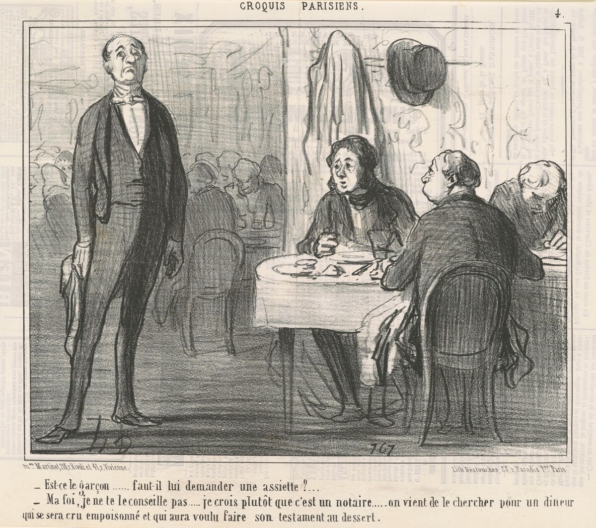 Est-ce le garçon? by Honoré Daumier