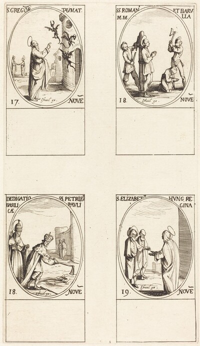 St. Gregory; Sts. Romanus & Barulla; Dedication of the Basilicas of Sts. Peter & Paul; St. Elizabeth