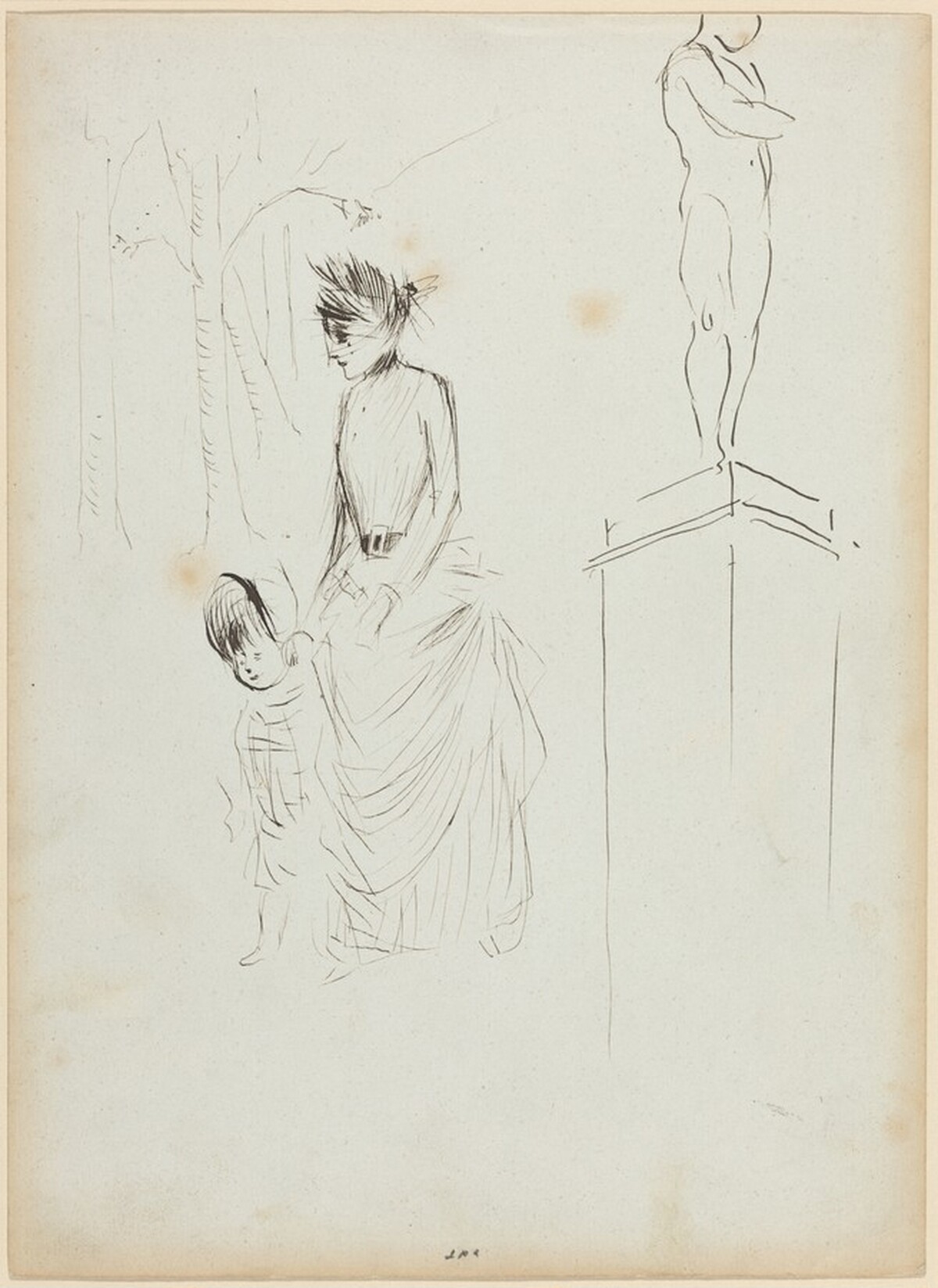 Woman and Child in the Park by Jean-Louis Forain