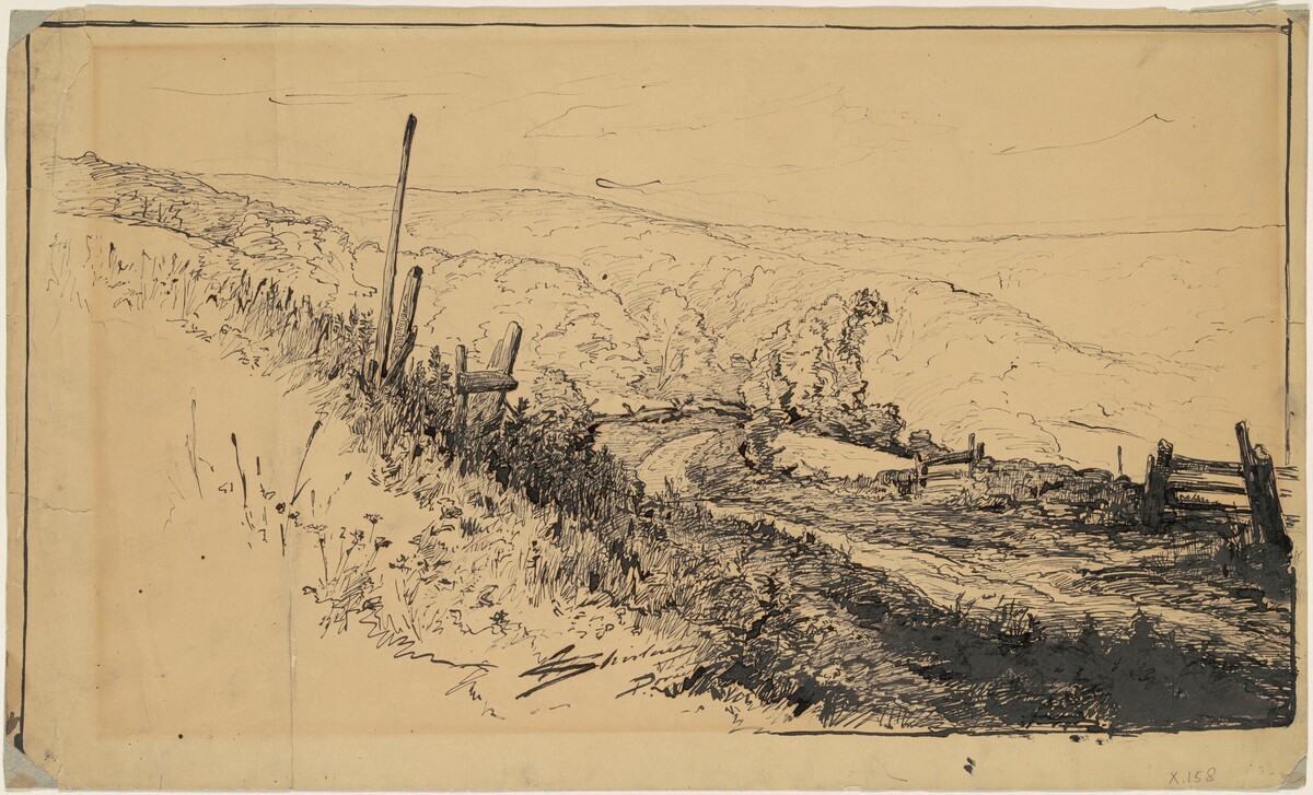 A Road in the Hills Near Dordrecht by Walter Shirlaw