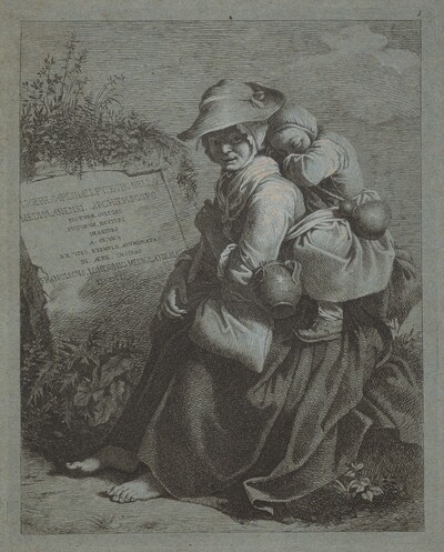 Seated Peasant Woman with Sleeping Child