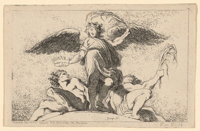 Angel Holding a Palm and a Crown