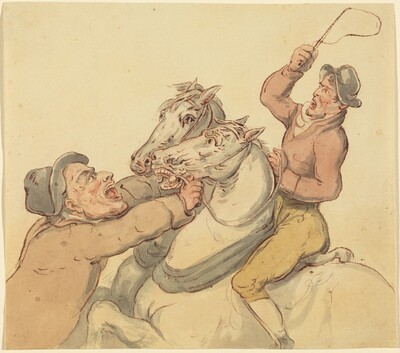 Drovers with a Pair of Rearing Horses