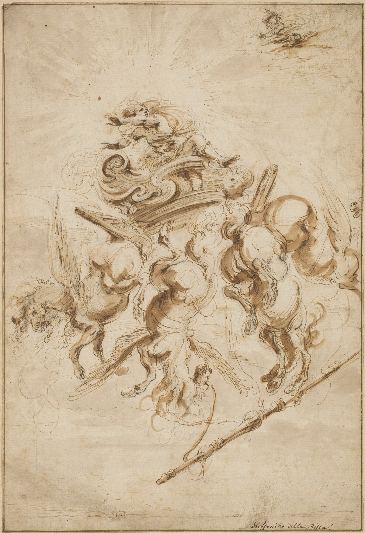 The Fall of Phaeton by Stefano Della Bella