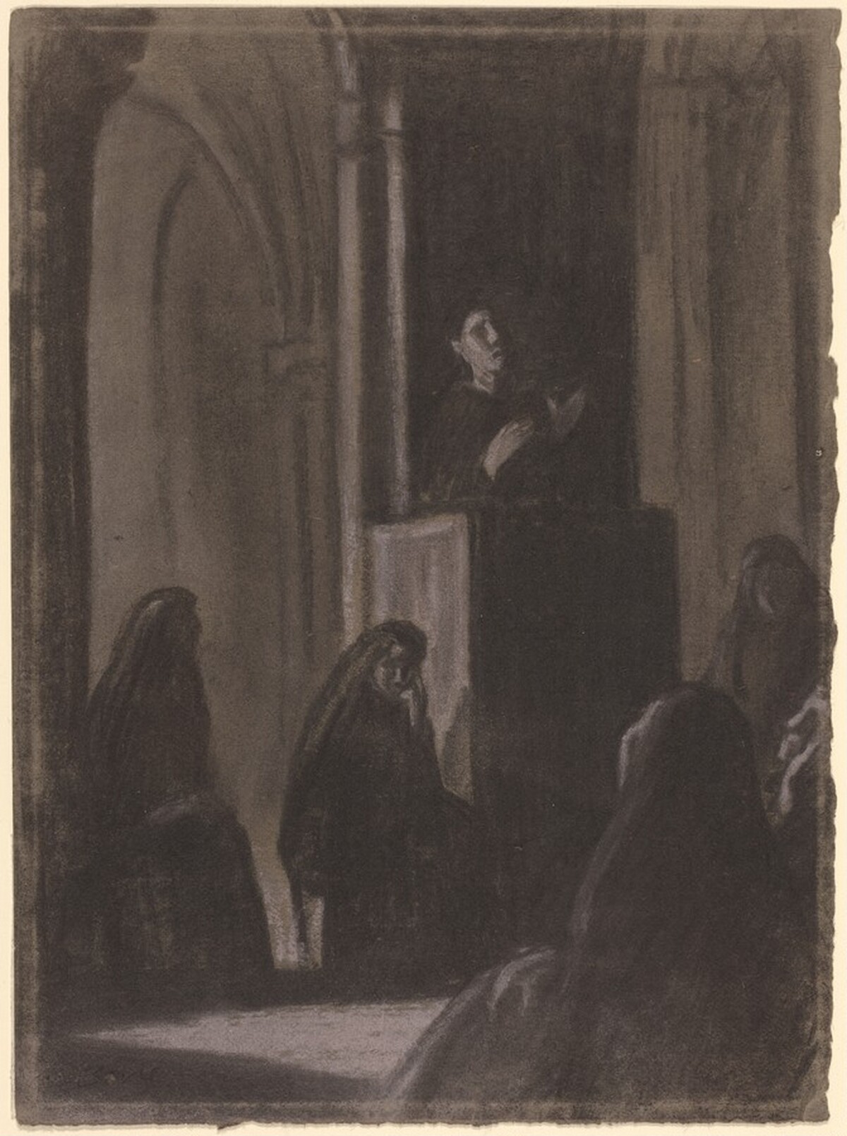 Friar Preaching by Sir Muirhead Bone