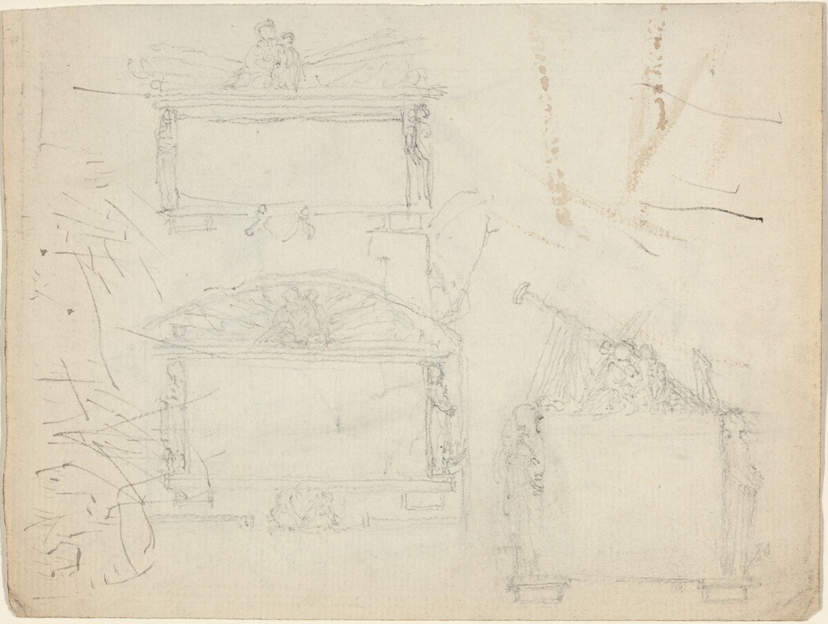 Designs for Monuments [recto and verso] by John Flaxman