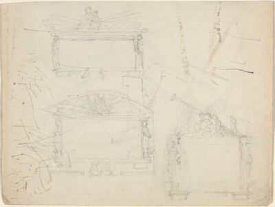 Designs for Monuments [recto and verso]
