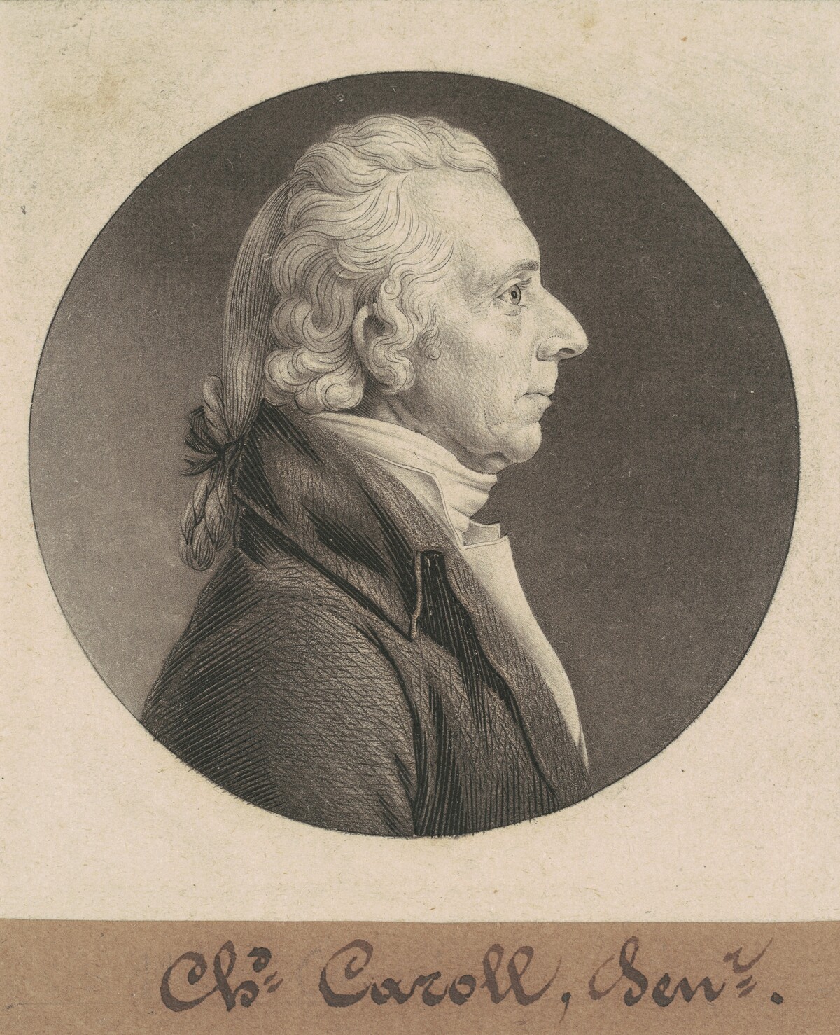 Charles Carroll by Charles B. J. Févret de Saint-Mémin