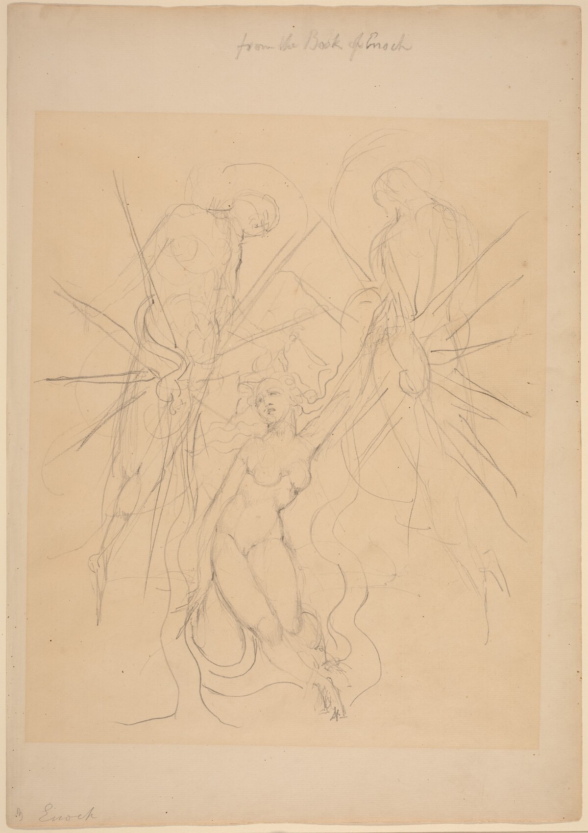 The Descent of the Angels to One of the Daughters of Men by William Blake