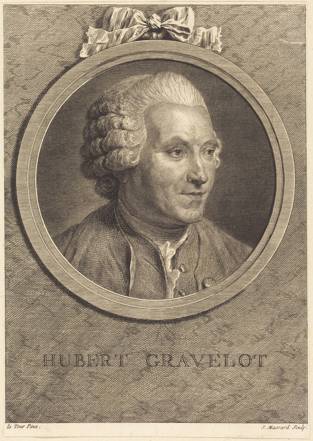 Hubert Gravelot by Jean Massard after Maurice-Quentin de La Tour