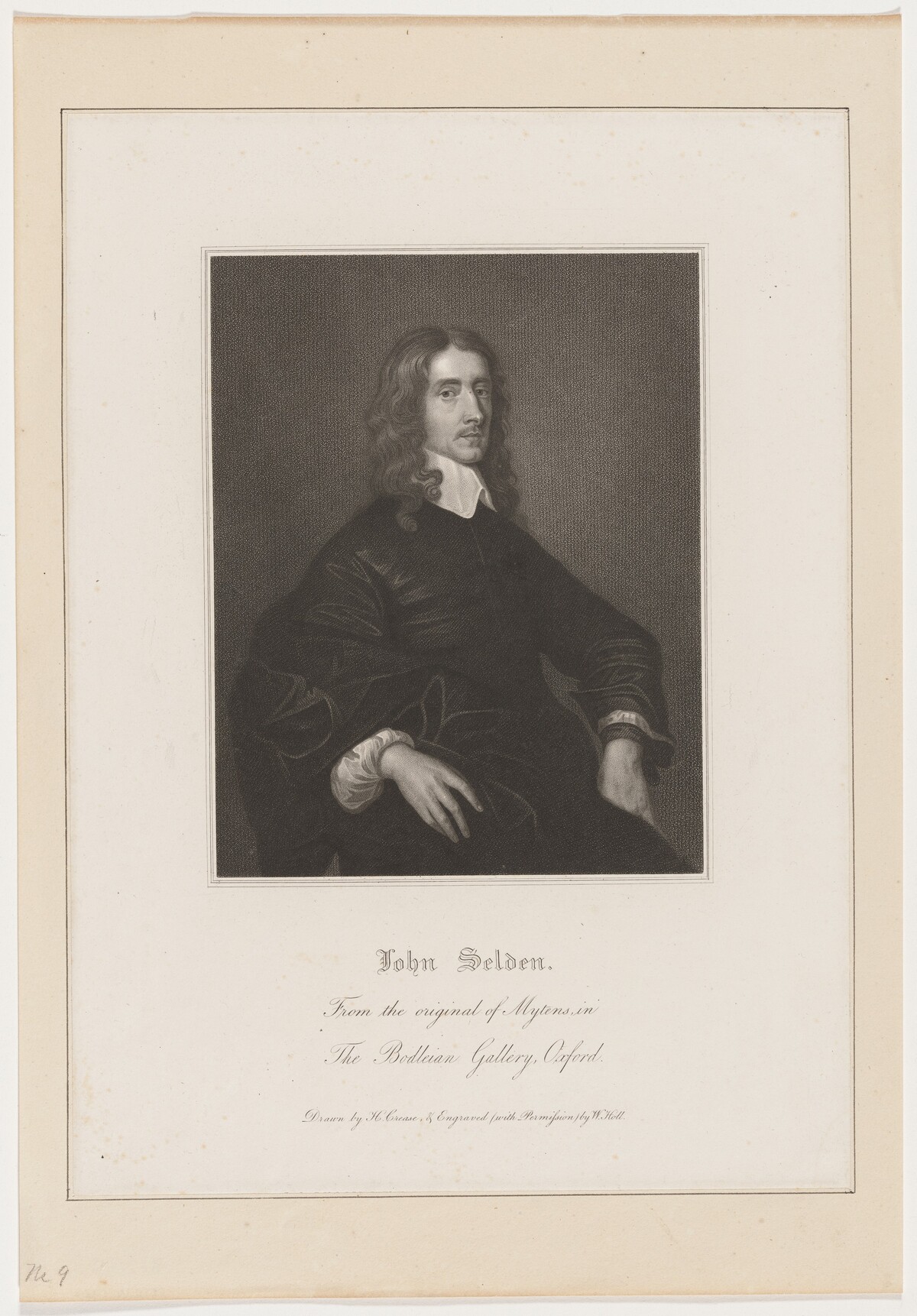 John Selden, Jurist and Antiquary by William Holl I or William Holl II, after Daniel Mytens the Elder