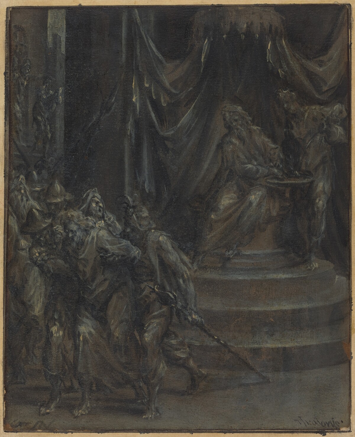 Pilate Washing His Hands as Christ Is Led Away by Dirck Barendsz