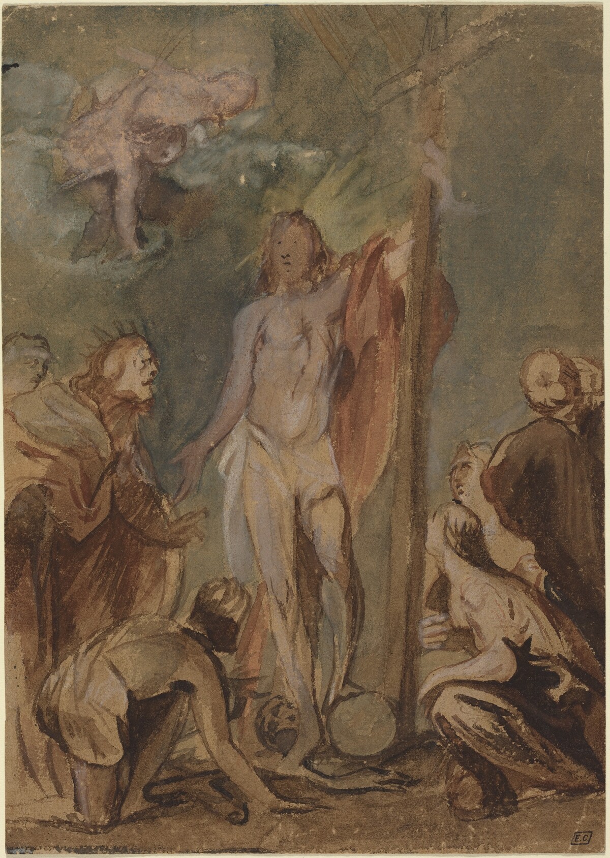 The Risen Christ Surrounded by Saints by Jan Boeckhorst