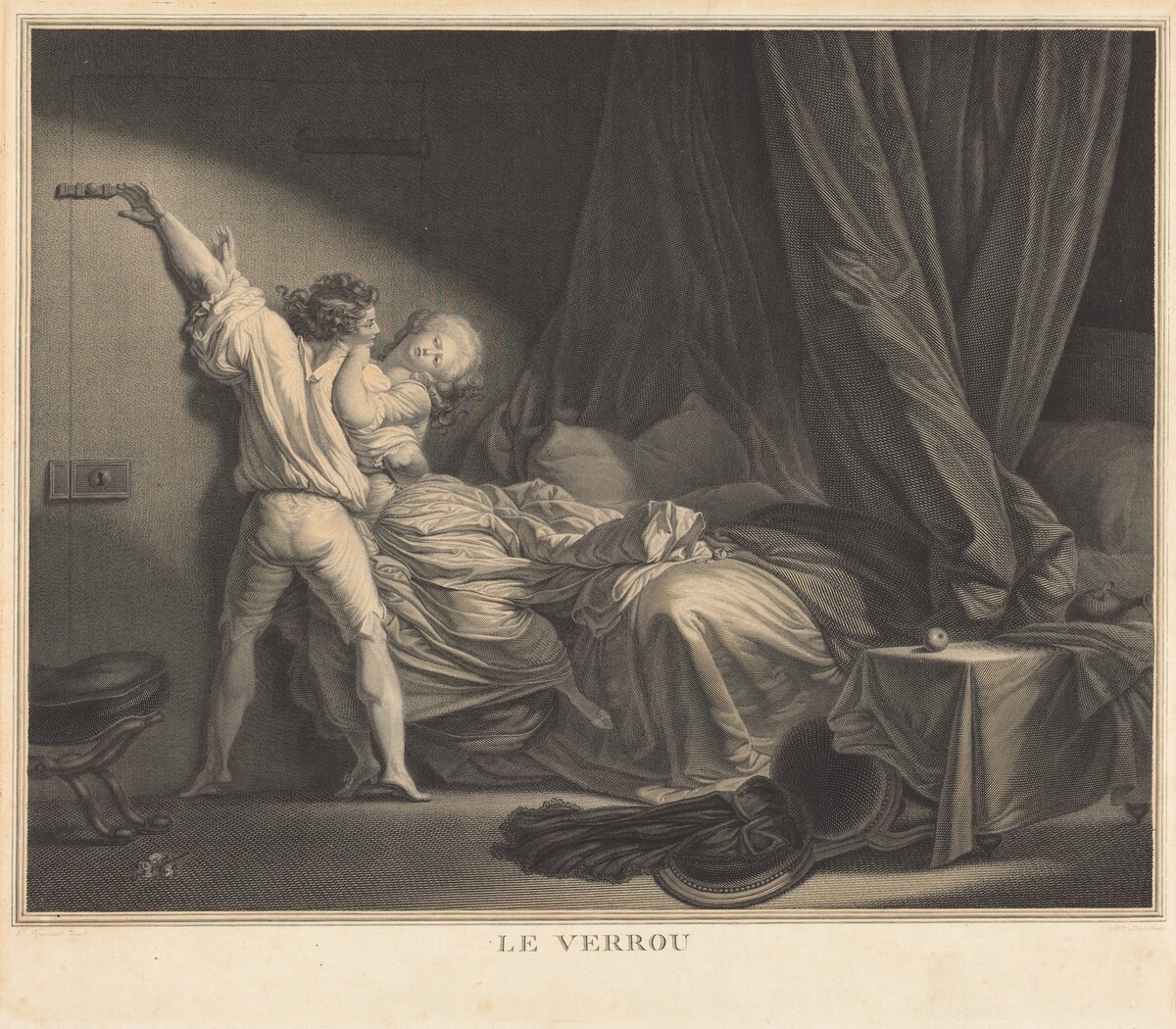 Le Verrou by Maurice Blot after Jean-Honoré Fragonard