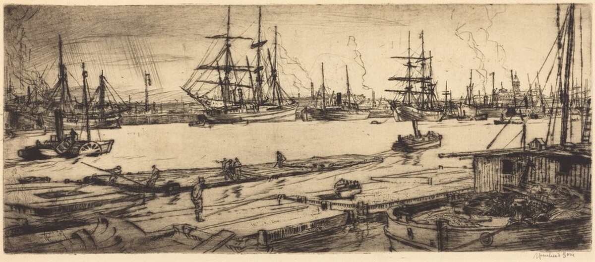 Glasgow Harbour by Muirhead Bone
